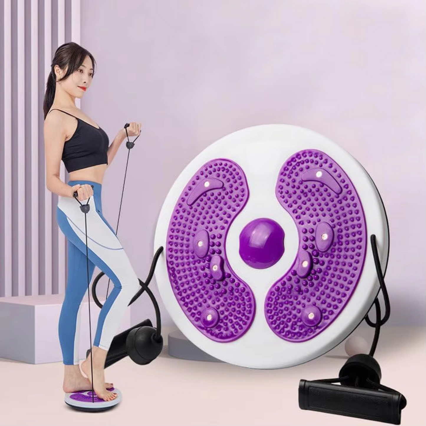Heated Back Massage Waist Belt with Foot Roller