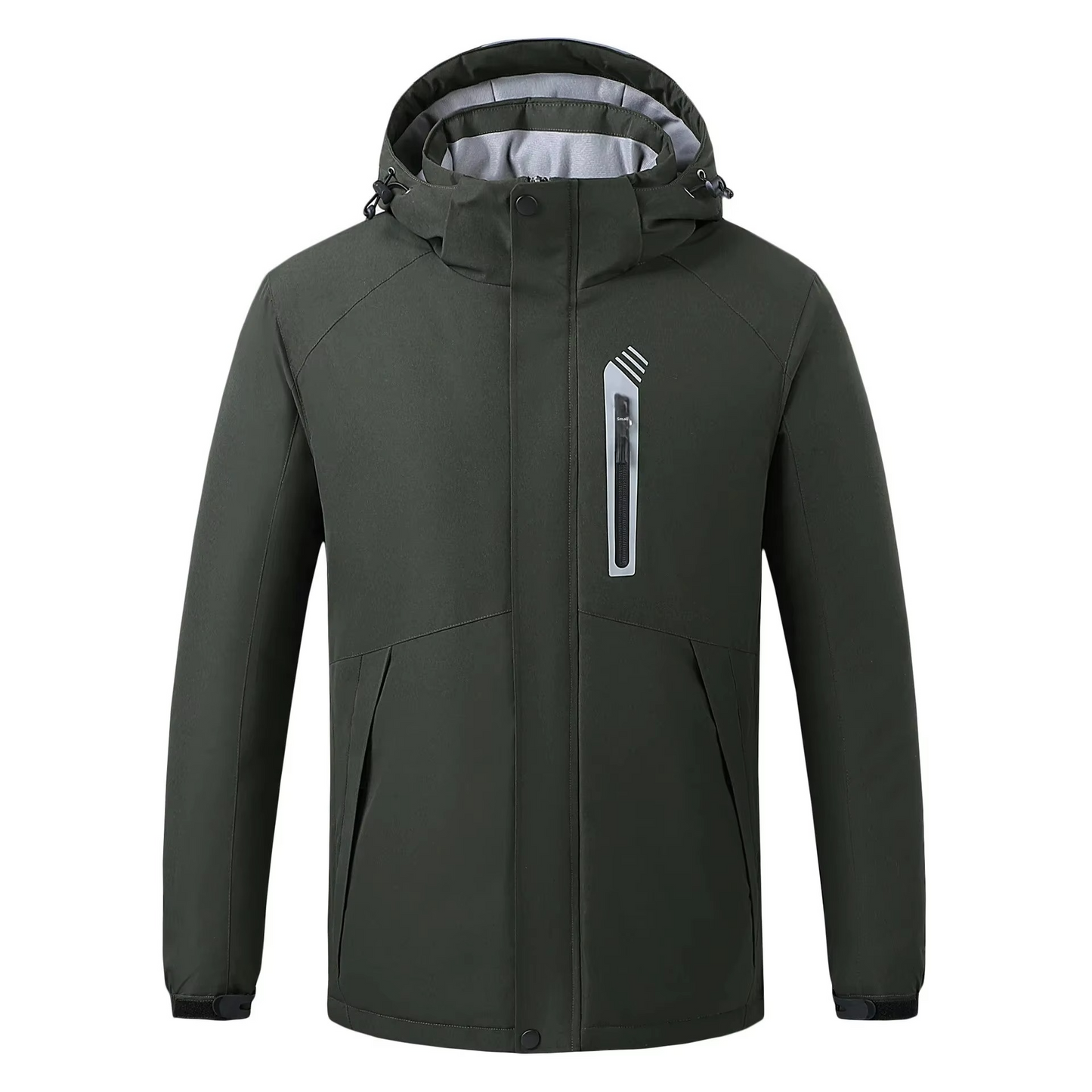 Warm Insulated Men's Ski Jacket with Smart Heat Technology