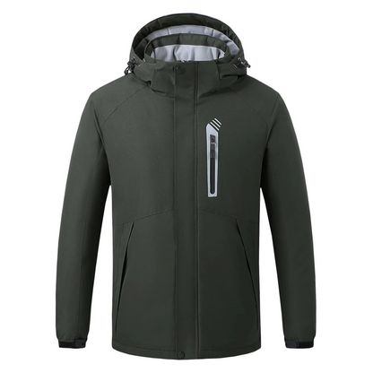 Warm Insulated Men's Ski Jacket with Smart Heat Technology