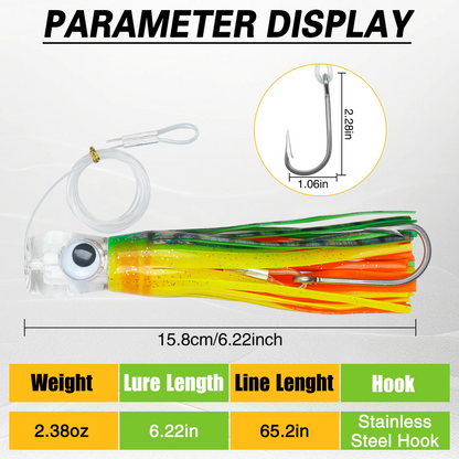 Premium 5pc Trolling Lure Set for Saltwater Fishing