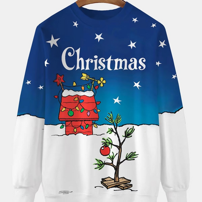 Festive Holiday Graphic Hooded Sweatshirt for Men