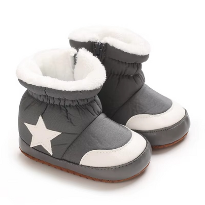 Cute Kids Snow Boots with Hearts, Cozy Ankle Socks