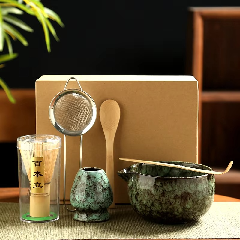 Traditional Green Tea Ceremony Set with Accessories