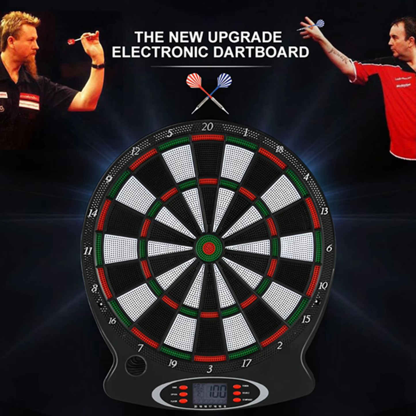 Advanced Digital Dartboard with Electronic Scoring and 6 Darts