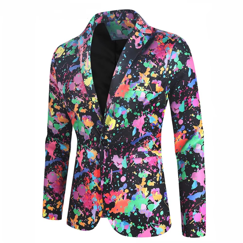 Festive Holiday Party Blazer Jacket for Men