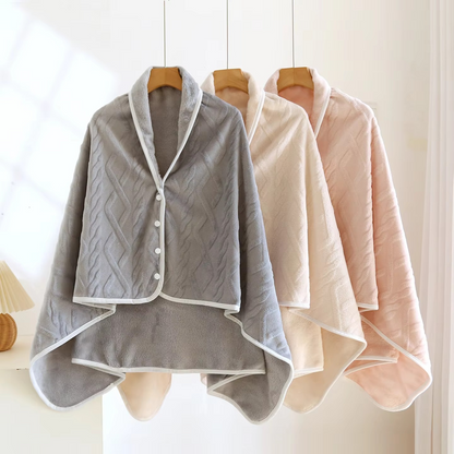 Soft Plush Shawl Blanket for Winter Warmth