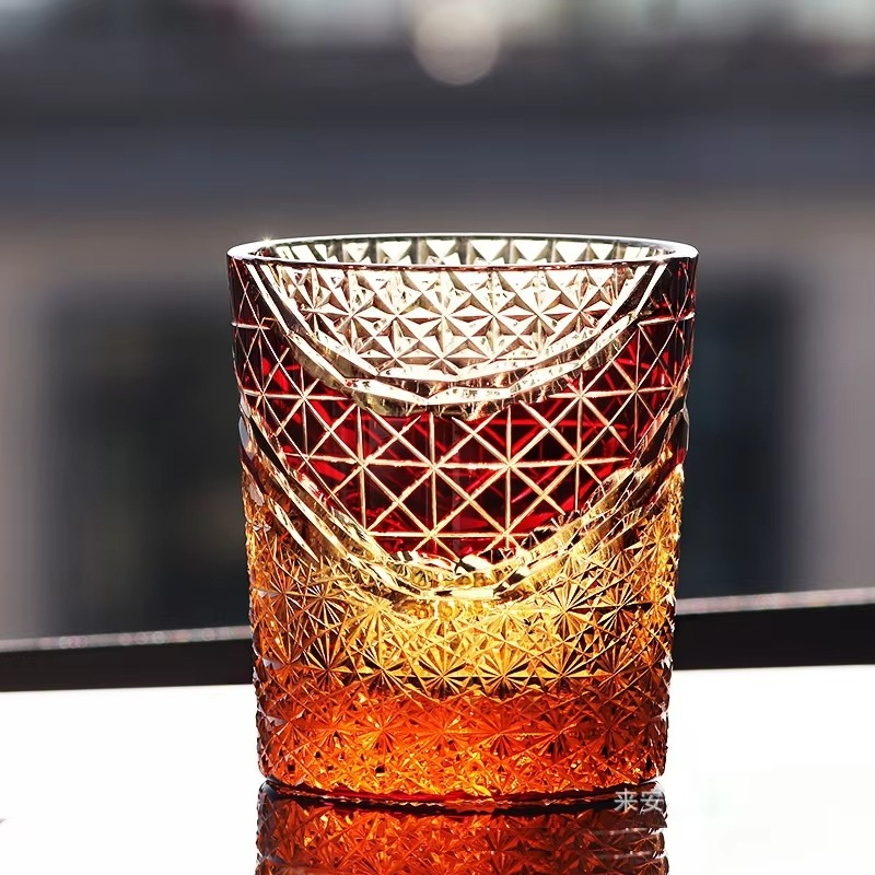 Luxury Cut Crystal Whiskey Glasses Set