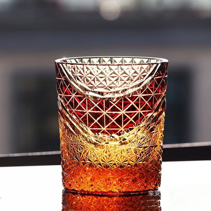 Luxury Cut Crystal Whiskey Glasses Set