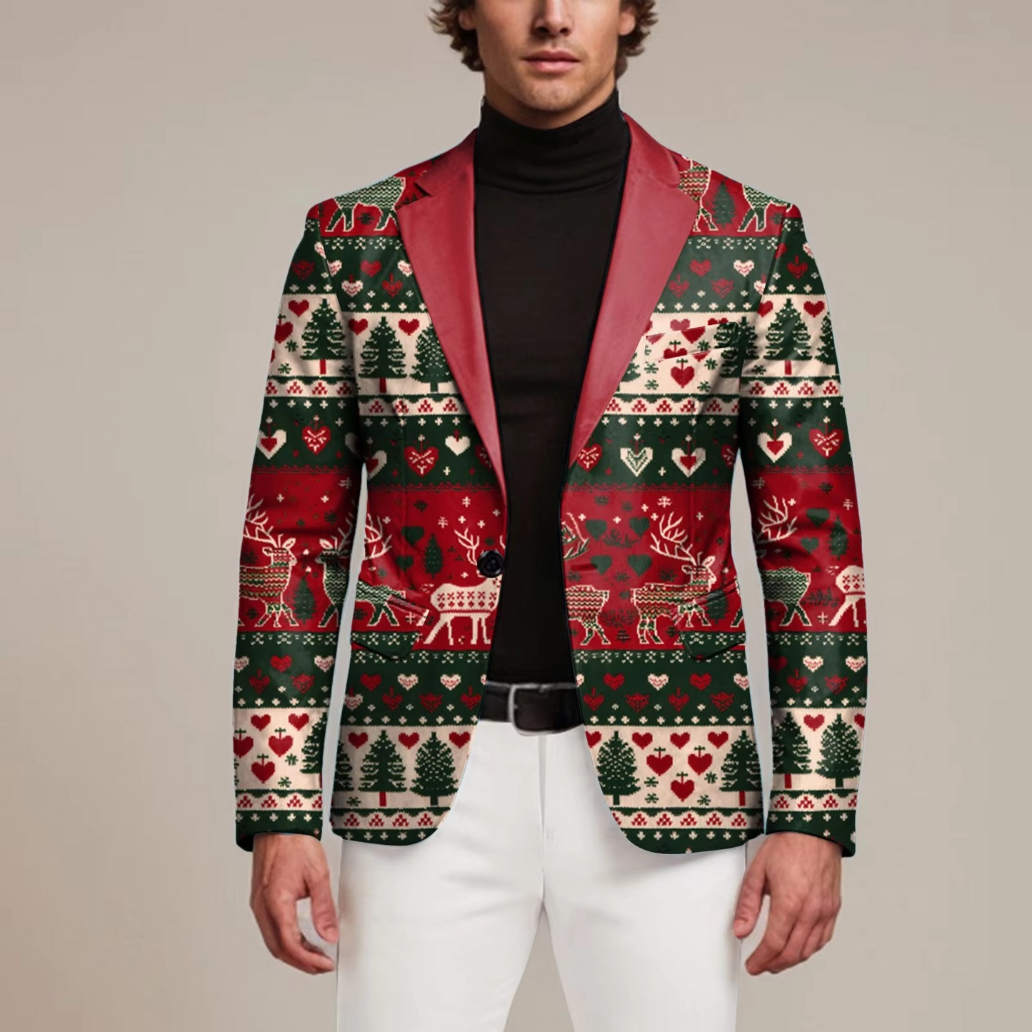 Men's Classic Holiday Blazer Jacket - Hehif
