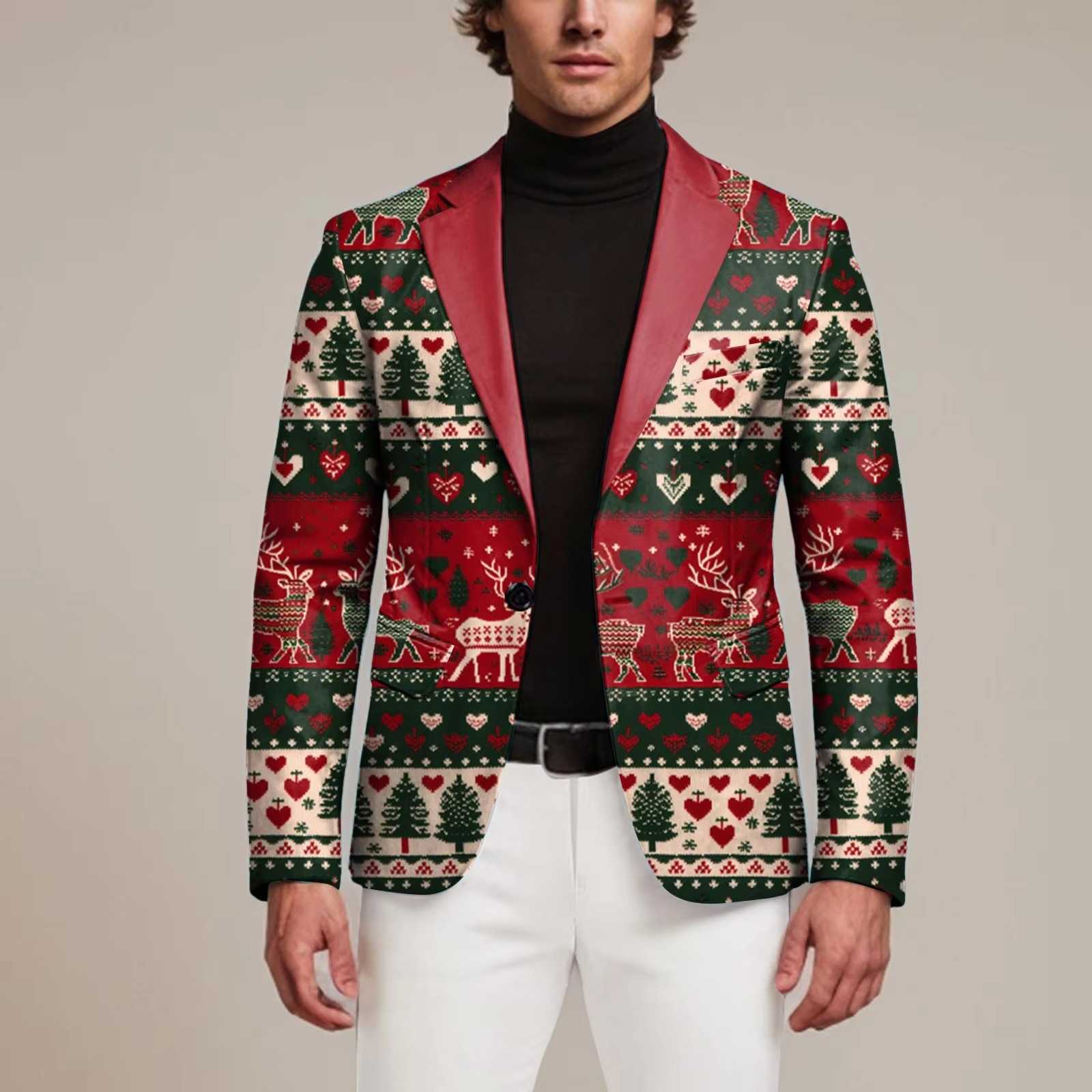 Men's Classic Holiday Blazer Jacket - Hehif