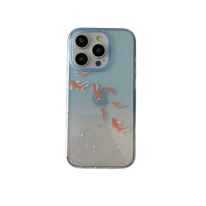 Colorful Fish Pattern Clear Phone Case for iPhone - Hehif