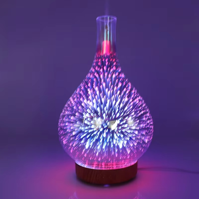 Compact 3.3oz Glass Aroma Diffuser & Humidifier for Home
