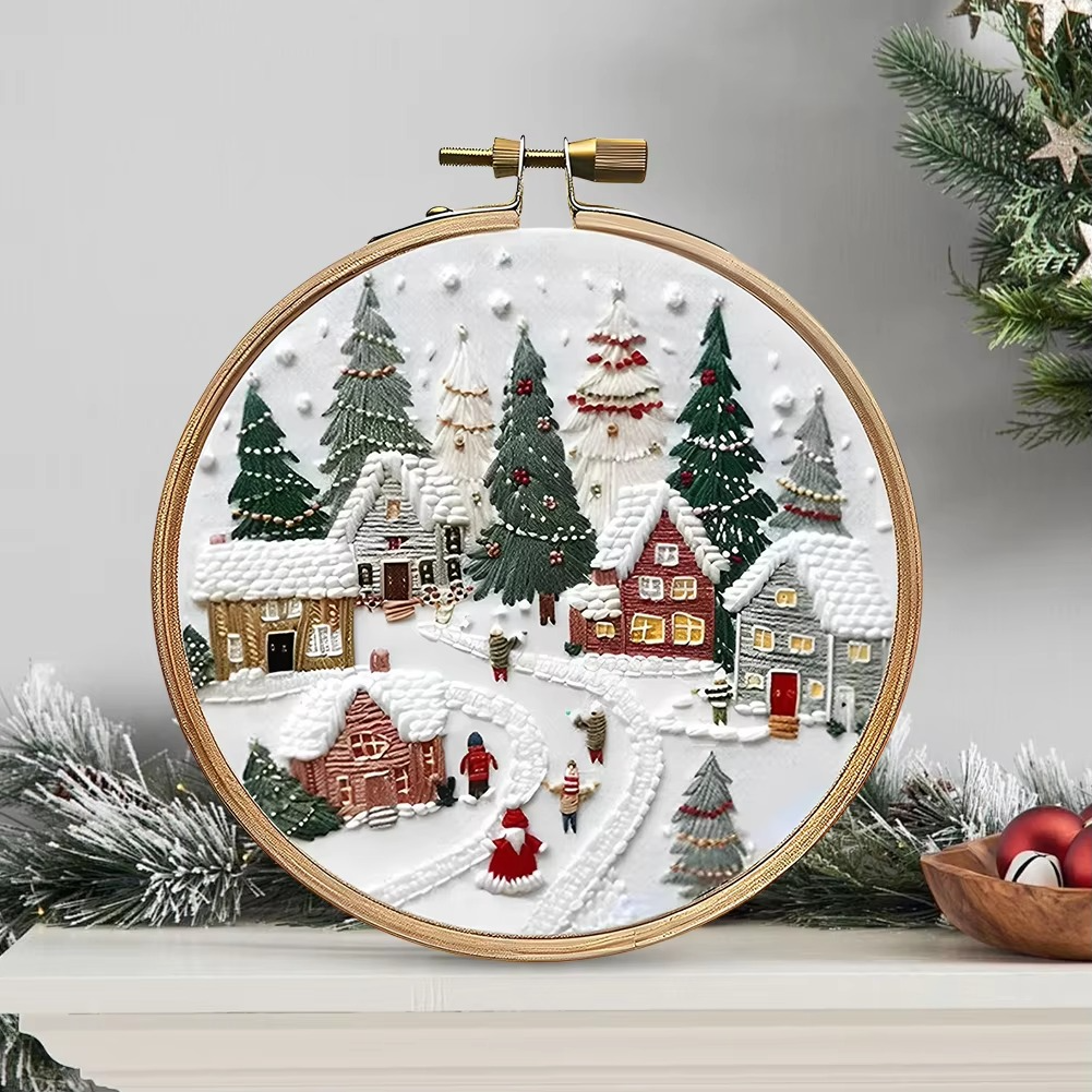 Easy Christmas Cross Stitch Kit for Beginners