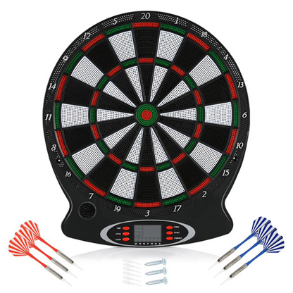 Advanced Digital Dartboard with Electronic Scoring and 6 Darts - Hehif