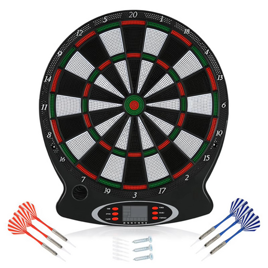 Advanced Digital Dartboard with Electronic Scoring and 6 Darts - Hehif