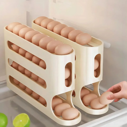 Compact Egg Holder Rolling Cart