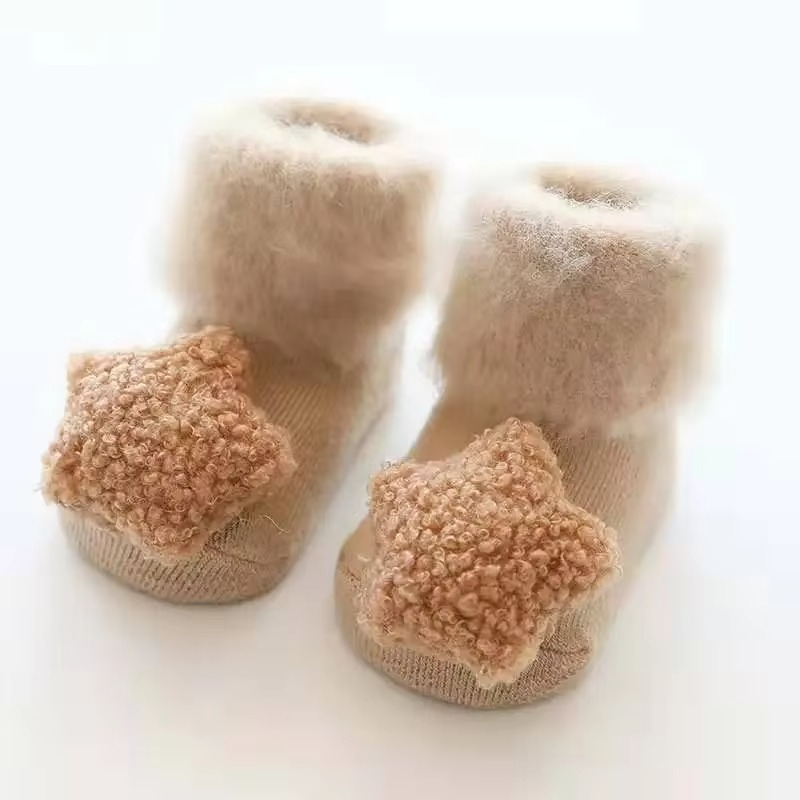 Soft Fleece Baby Socks for Warmth and Grip