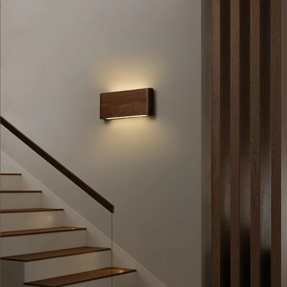 Rustic Wood LED Wall Lamp for Home Decor - Hehif