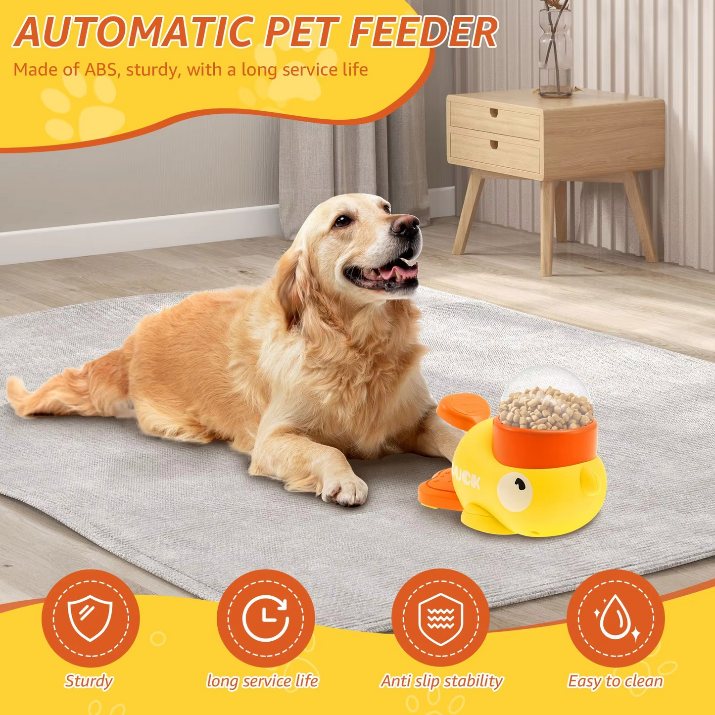 Fun Dog Puzzle Feeder Toy and Treat Dispenser