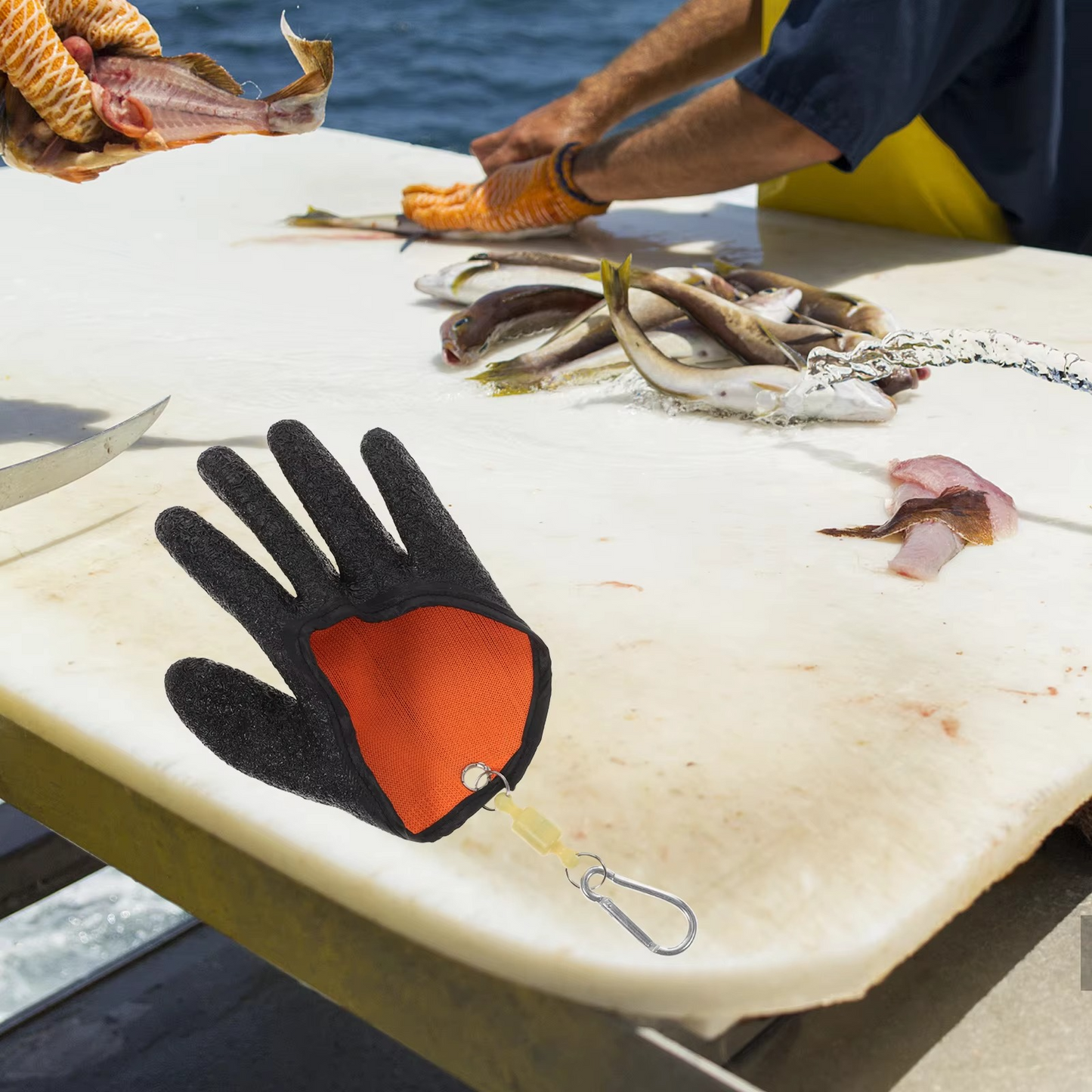Durable Waterproof Fishing Gloves with Non-Slip Grip and Adjustable Strap