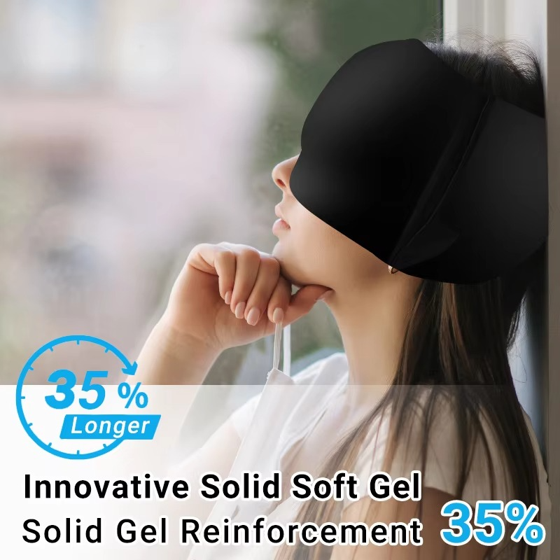 Relaxing Cold Hot Head Ice Wrap with Eye Mask