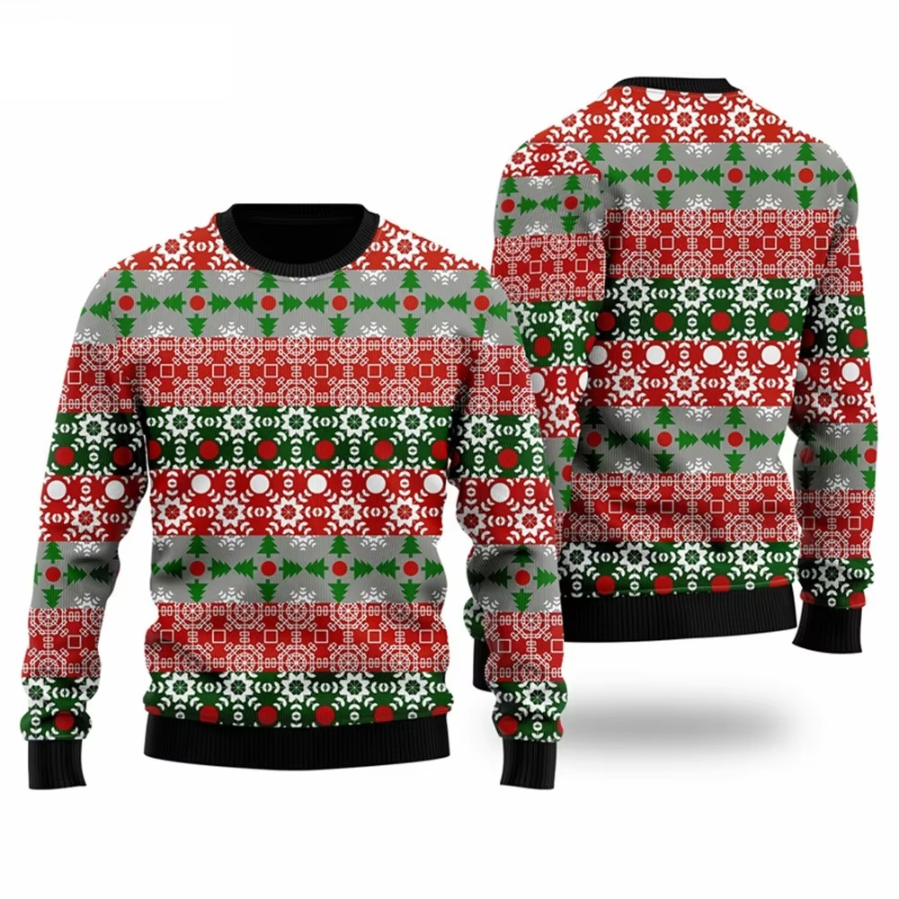 Festive 3D Graphic Christmas Hoodie Sweater