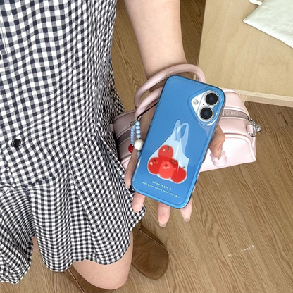 Colorful Phone Case with Interchangeable Charm Pendant