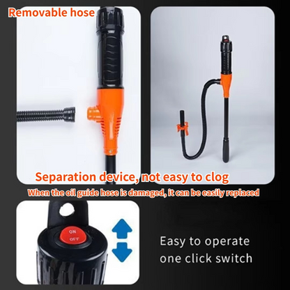 Compact Electric Oil Pump with Flexible Tube