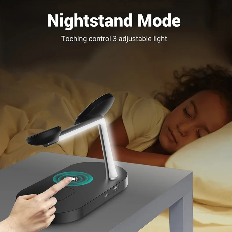 Compact 3 in 1 Fast Wireless Charging Pad