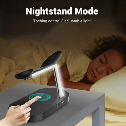 Compact 3 in 1 Fast Wireless Charging Pad