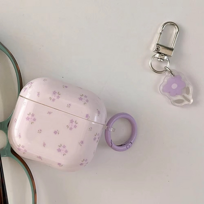 Pastel Pink Flower Clear AirPods Phone Case