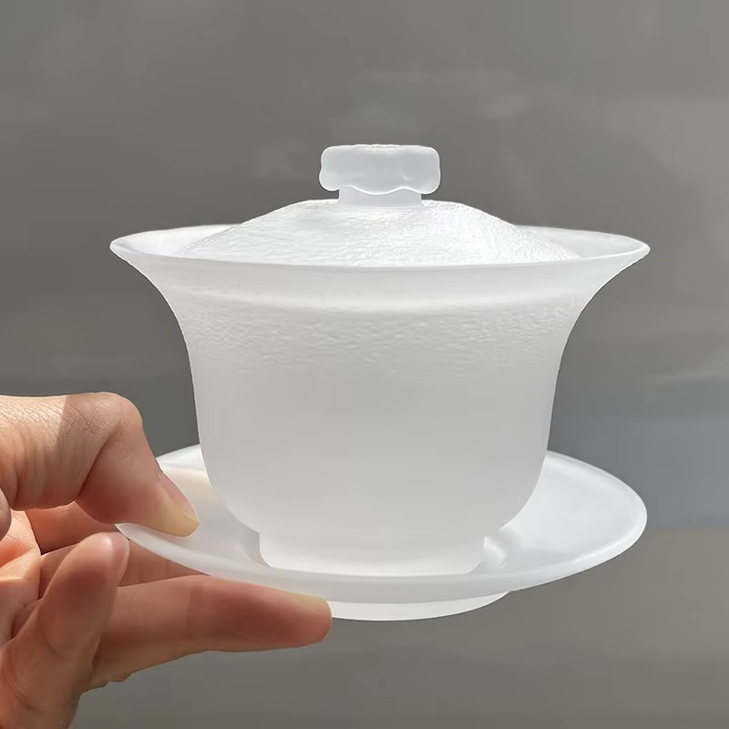 Traditional Handcrafted Ceramic Gaiwan Tea Set for Home Use