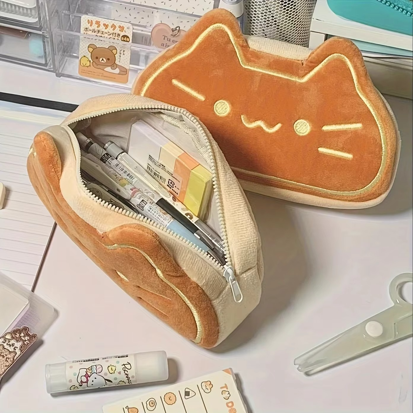 Big Soft Kitten Pencil Bag