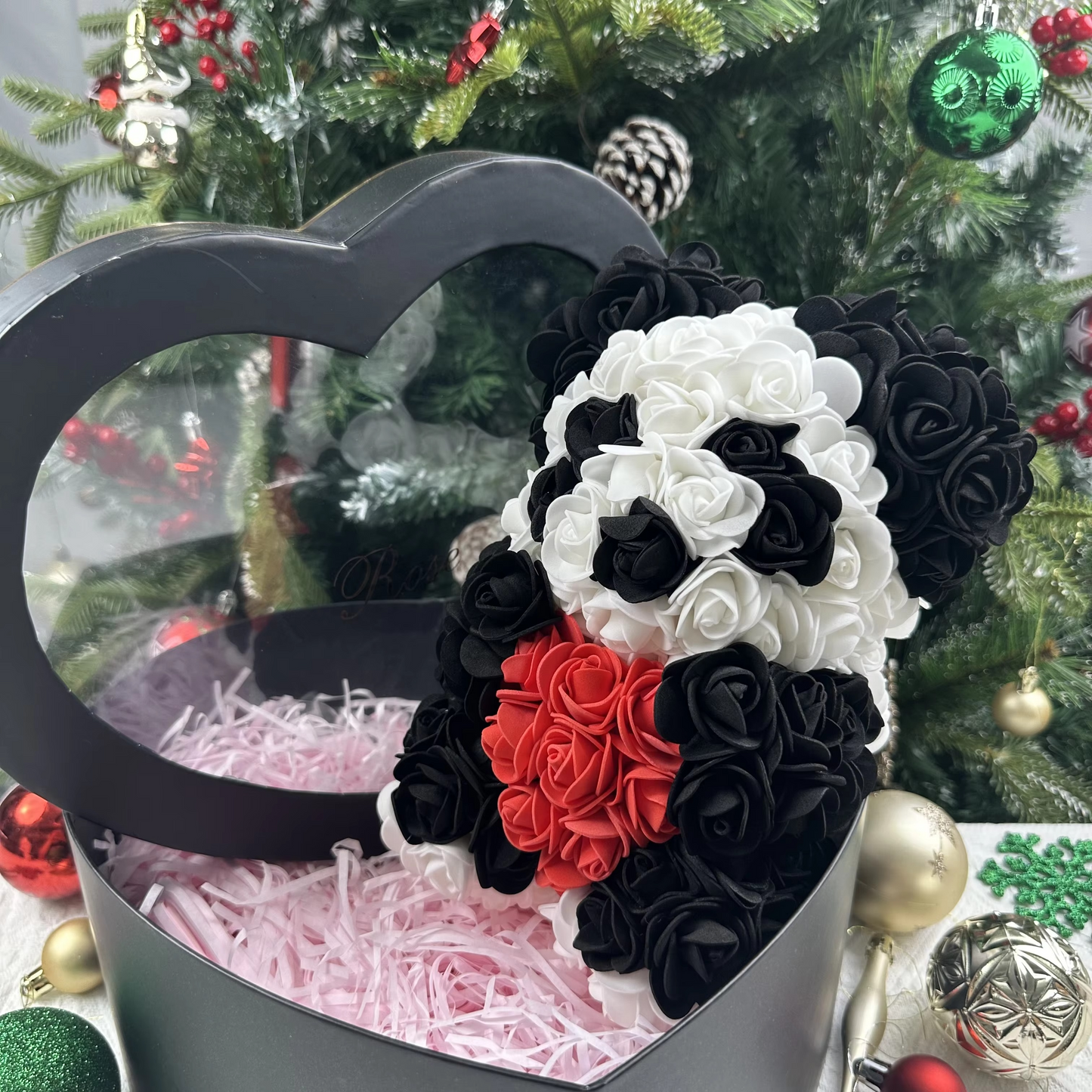 Lovely Rose Teddy Bear Figure in Gift Box