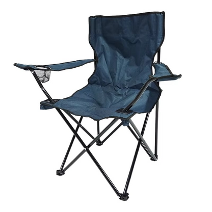 Compact Collapsible Camping Chair with Arms and Drink Holder