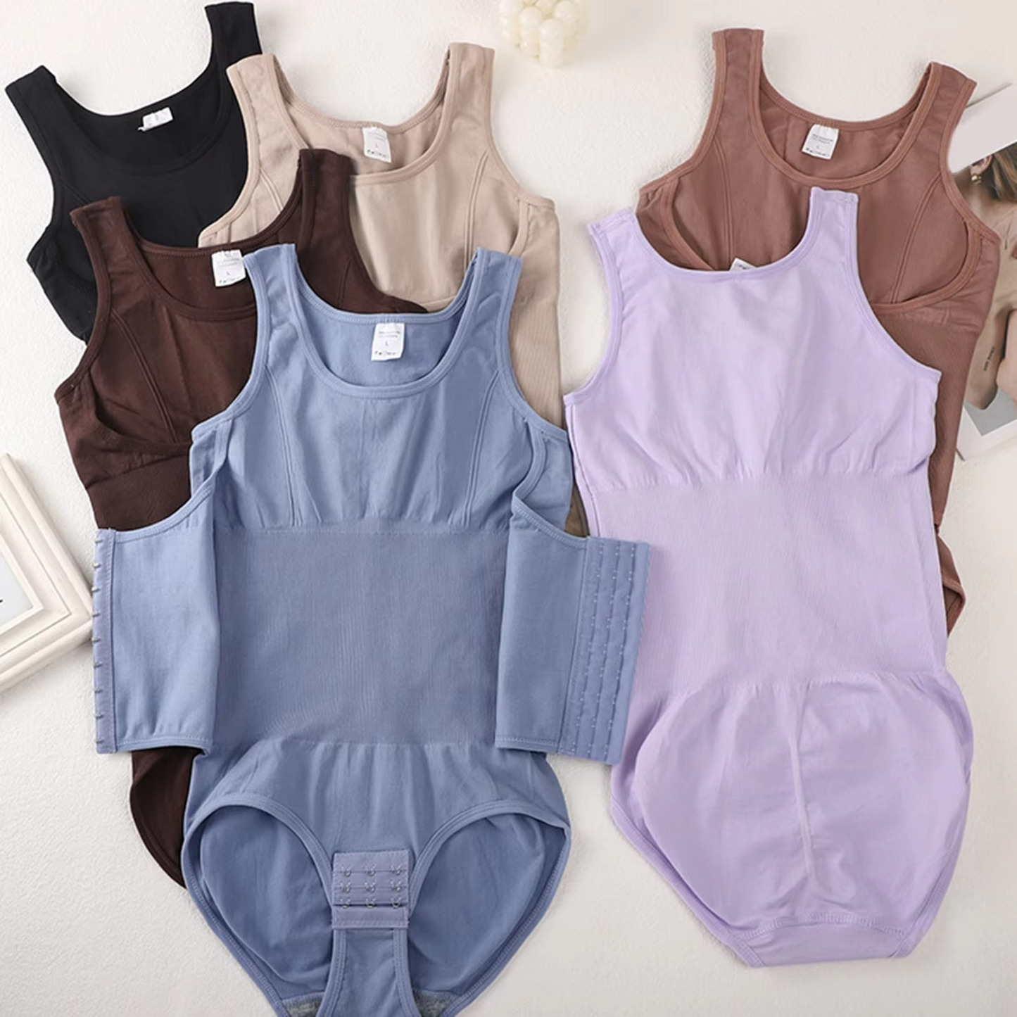 Slimming Shapewear Underwear Set with Built-In Bra Support
