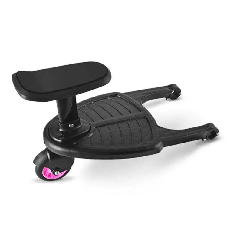 Double Stroller Rider Standing Platform with Removable Seat