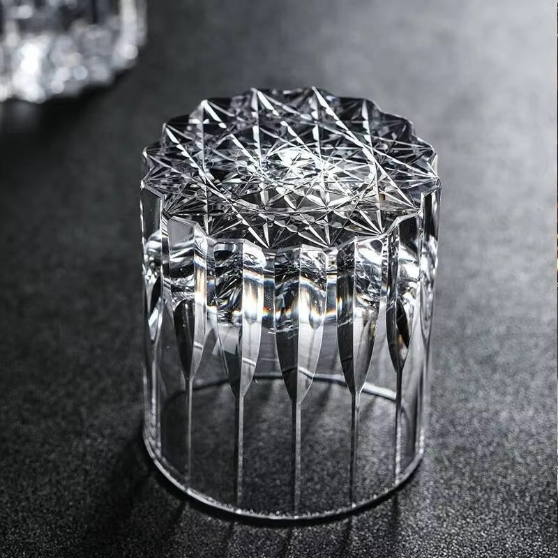 Luxury Cut Crystal Starburst Whiskey Glass