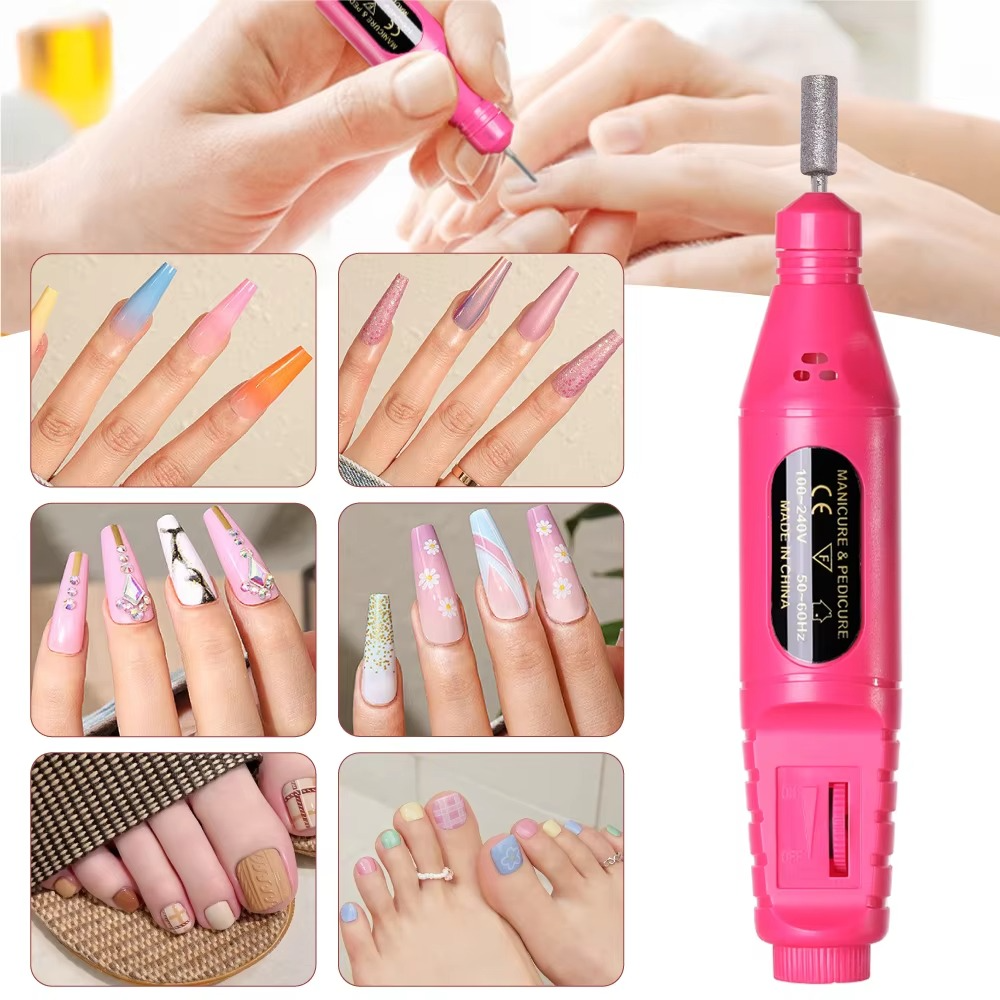 Compact Nail Care Drill Set with Travel Case - Hehif