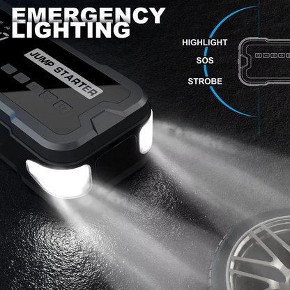 Compact Multi-Function Car Jump Starter with Air Compressor
