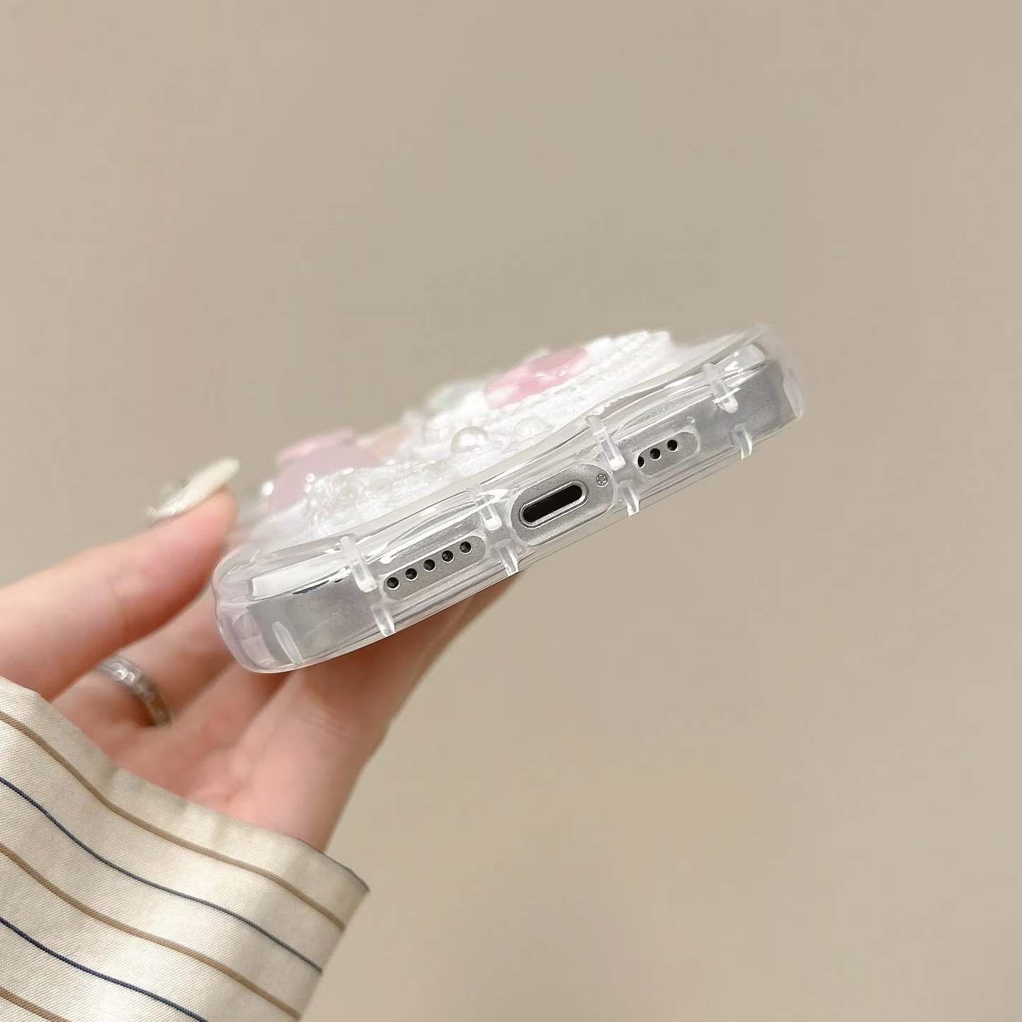 Sparkly 3D Heart Design Phone Case
