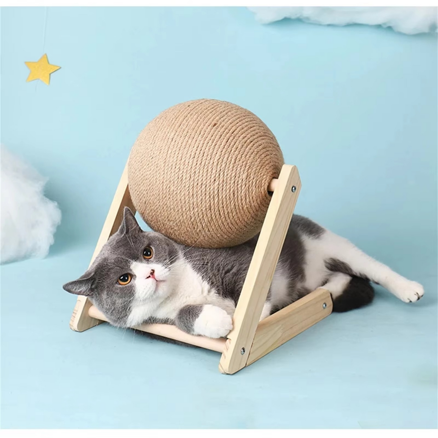Sturdy Natural Fiber Cat Scratcher Toy