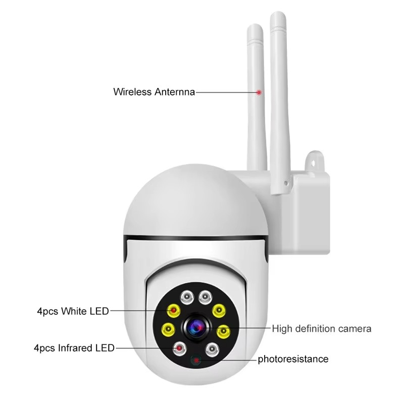 HD WiFi Home Security Camera with Night Vision and Audio