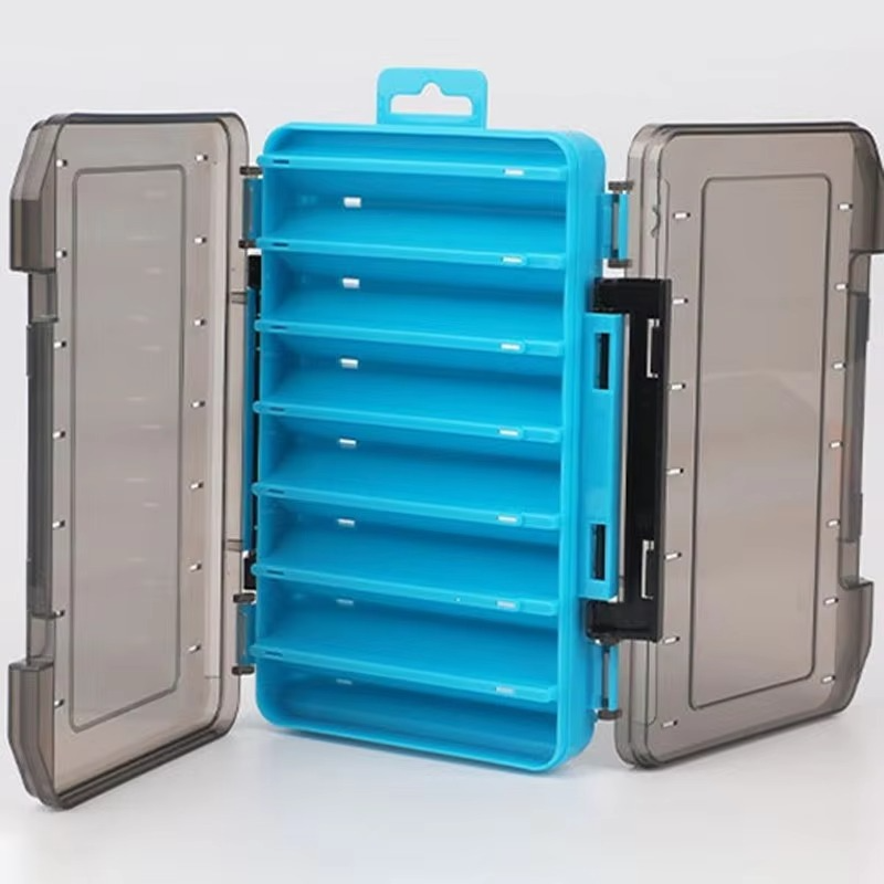 Compact Dual Layer Fishing Tackle Box with Clear View