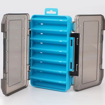 Compact Dual Layer Fishing Tackle Box with Clear View