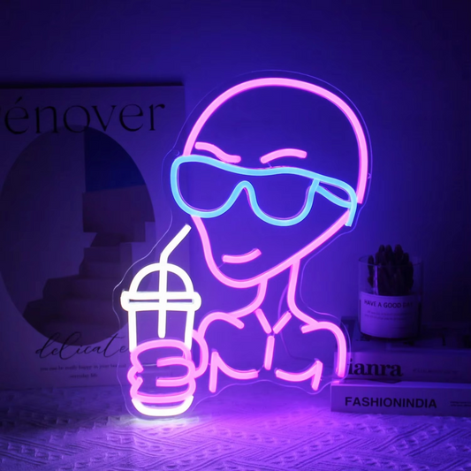 Colorful Glow LED Sign for Fun Home Decor - Hehif