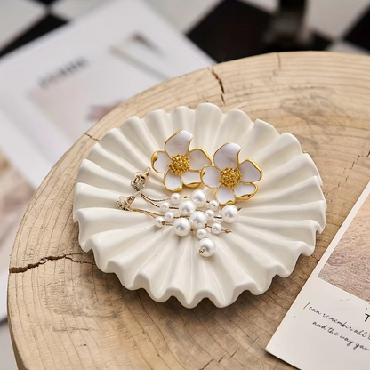 Delicate Porcelain Jewelry Box with Ornate Home Storage