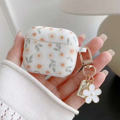 Colorful Pattern Soft Earbud Case with Keychain