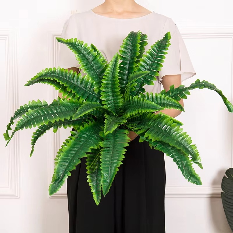 Realistic Artificial Boston Fern for Home and Garden Decor - Hehif