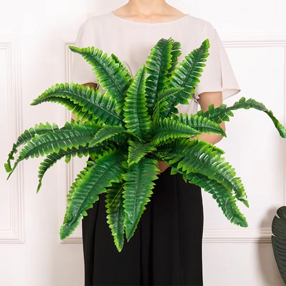 Realistic Artificial Boston Fern for Home and Garden Decor - Hehif
